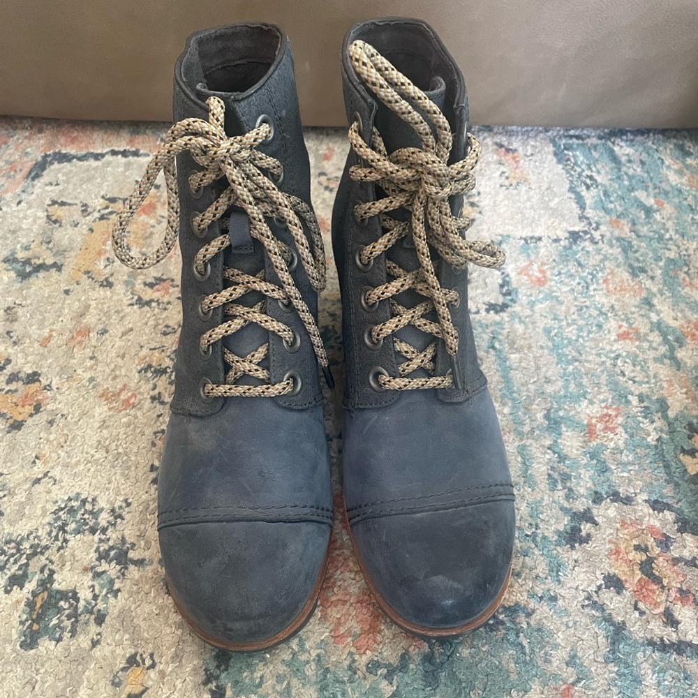 Sorel PDX Wedge Bootie - blue black - 9.5 - Picture 3 of 7